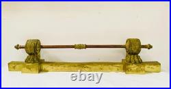 Barre de foyer d'époque restauration en bronze doré XIX siècle