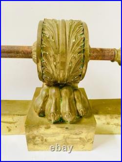 Barre de foyer époque restauration bronze ciselé trace de dorure. XIX siècle