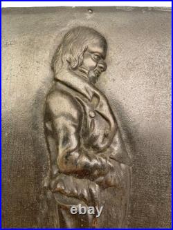 Bas-relief en bronze Pierre-Jean de Béranger XIXe siècle portrait profil