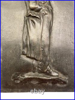 Bas-relief en bronze Pierre-Jean de Béranger XIXe siècle portrait profil