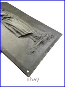 Bas-relief en bronze Pierre-Jean de Béranger XIXe siècle portrait profil