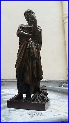 Beau bronze statuette sculpture néoclassique du XIXe siècle signé