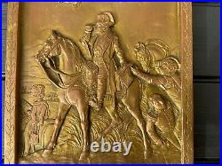 Belle Plaque En Bronze Napoleon 1er Sur Un Champ De Bataille A Voir