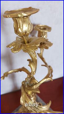 Belle composition de garniture de cheminée XIX siècle Belle composition de garniture de cheminée XIX siècle