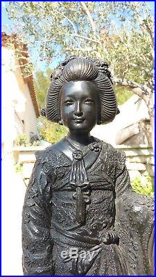 Belle geisha en bronze XIX siècle