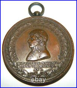 Belle médaille en bronze bataille de Marengo Napoléon 1 er