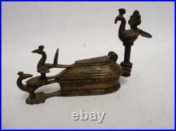 Boîte à fards bronze Paons Inde XIXe siècle (18321)