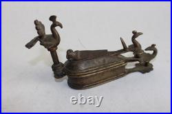Boîte à fards bronze Paons Inde XIXe siècle (18321)