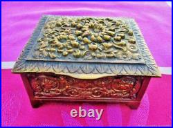 Boite bijoux Chrysanthèmes bronze Art Nouveau XIX siècle Jewelry box Chrysanthem
