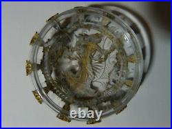 Bonbonnière boite ancienne 19 siècle XIX en cristal taillé monture bronze ciselé