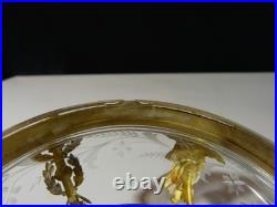 Bonbonnière boite ancienne 19 siècle XIX en cristal taillé monture bronze ciselé