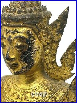 Bouddha Assis & Rattanakosin & 19 ème Siècle & Thailande & XIX ème & Bronze Doré