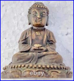 Bouddha Birman Sculpture En Bronze Ancien Fin XIX Ème Début Xxème Siècle N°2