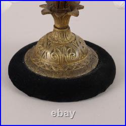 Bougeoir Ancien Bronze Céramique Italie du XIXe Siècle Original Bougeoir Ancien Bronze Céramique Italie du XIXe Siècle Original