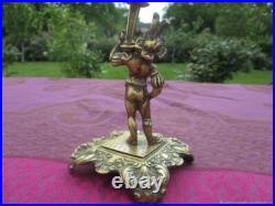 Bougeoir Ancien Prince Bronze XIX siècle France Bougeoir Ancien Prince Bronze XIX siècle France