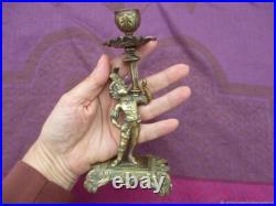 Bougeoir Ancien Prince Bronze XIX siècle France Bougeoir Ancien Prince Bronze XIX siècle France