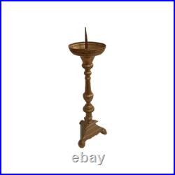 Bougeoir Pique Cierge Ancien Bronze XIX Ème Siècle 41 Cm