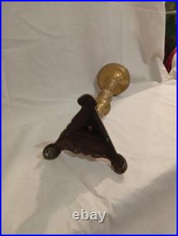 Bougeoir Pique Cierge Ancien Bronze XIX Ème Siècle 41 Cm