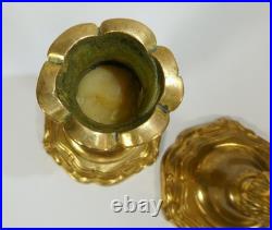 Bougeoir Porte-Bougie Bronze Style Empire XIXe Siècle TA-6