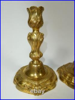 Bougeoir Porte-Bougie Bronze Style Empire XIXe Siècle TA-6