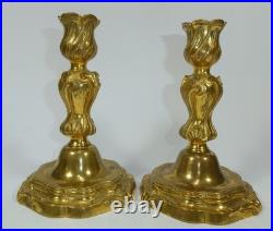 Bougeoir Porte-Bougie Bronze Style Empire XIXe Siècle TA-6