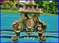 Bougeoir ancien Bronze baroque XIXe siècle Antique Baroque Bronze Candlestick 19