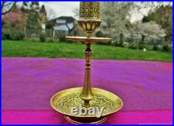 Bougeoir ancien Chevaliers bronze XIXe siècle Old candlestick Knights bronze 19