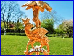 Bougeoir ancien Perroquet bronze XIXe siècle Antique bronze parrot candlestick