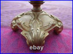 Bougeoir ancien en porcelaine en bronze bleu, XIXe siècle