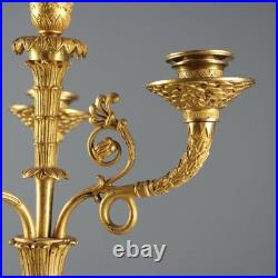 Bougeoirs Anciens Bronze Doré France Fin du XIXe Siècle Originaux