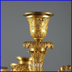 Bougeoirs Anciens Bronze Doré France Fin du XIXe Siècle Originaux