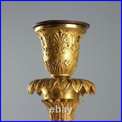 Bougeoirs Anciens Bronze Doré France Fin du XIXe Siècle Originaux