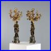 Bougeoirs-Anciens-Bronze-Marbre-Vert-France-XIXe-XXe-Siecle-Originaux-01-mk