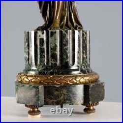 Bougeoirs Anciens Bronze Marbre Vert France XIXe-XXe Siècle Originaux Bougeoirs Anciens Bronze Marbre Vert France XIXe-XXe Siècle Originaux