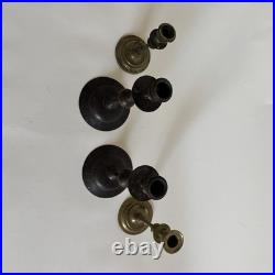 Bougeoirs Bronze Style Haute Époque Hollande XIXe Siècle