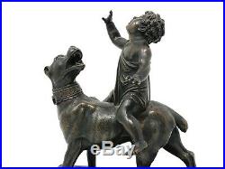 Bronze Allégorie Amour & Chien Début XIX ème Siècle Antique French 19th
