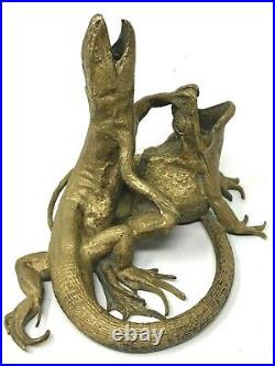 Bronze Animalier & Grenouille & Lézard & XIX -ème Siècle & 19 -ème