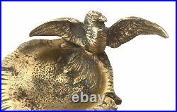 Bronze De Vienne Baguier En Bronze Doré Représentant Un Oiseau XIX Éme Siècle