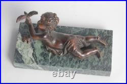 Bronze Enfant à l'oiseau XIXe siècle (60345) Bronze Enfant à l'oiseau XIXe siècle (60345)