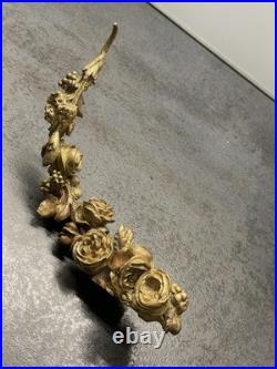 Bronze ancien Couronne De Fruits Et De Fleurs Bronze Doré XIXe Siècle 584 Gr
