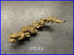 Bronze ancien Couronne De Fruits Et De Fleurs Bronze Doré XIXe Siècle 584 Gr