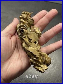 Bronze ancien Couronne De Fruits Et De Fleurs Bronze Doré XIXe Siècle 584 Gr