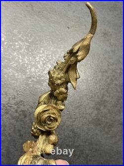 Bronze ancien Couronne De Fruits Et De Fleurs Bronze Doré XIXe Siècle 584 Gr