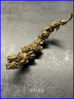 Bronze ancien Couronne De Fruits Et De Fleurs Bronze Doré XIXe Siècle 584 Gr