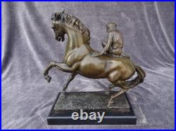 Bronze de Barye le singe sur le cheval XIX siècle Bronze de Barye le singe sur le cheval XIX siècle