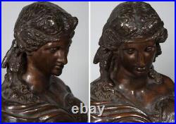 Bronze du XIX ème siècle, buste de d'Ariane, femme de Dionysos