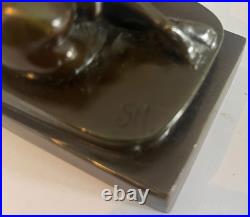 Bronze érotique a patine brune S. M XIX siècle