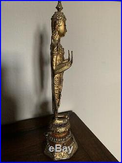 Brûle Parfum Statuette en bronze Doré XIXe Siècle Thaïlande