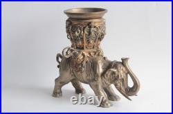 Brûle parfum Lampe à huile orientaliste bronze Éléphant XIXe siècle (73170)