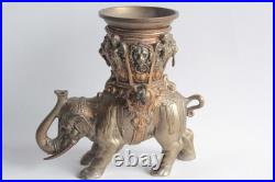 Brûle parfum Lampe à huile orientaliste bronze Éléphant XIXe siècle (73170)